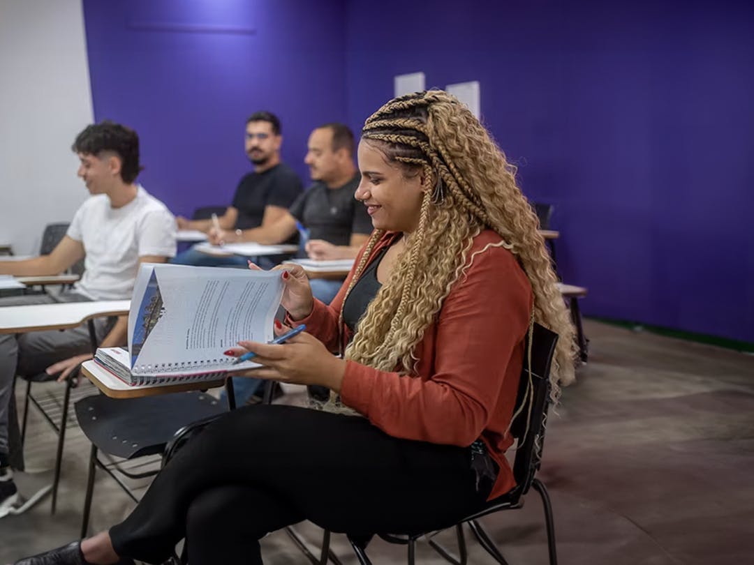 Alunos na sala de aula